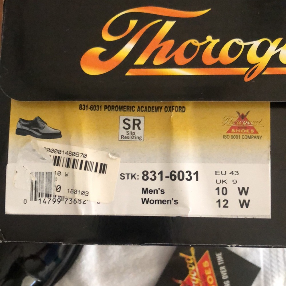 Thorogood Mens Uniform Classics Poromeric Oxford Dress Shoe Size 10 wide - Picture 6 of 6